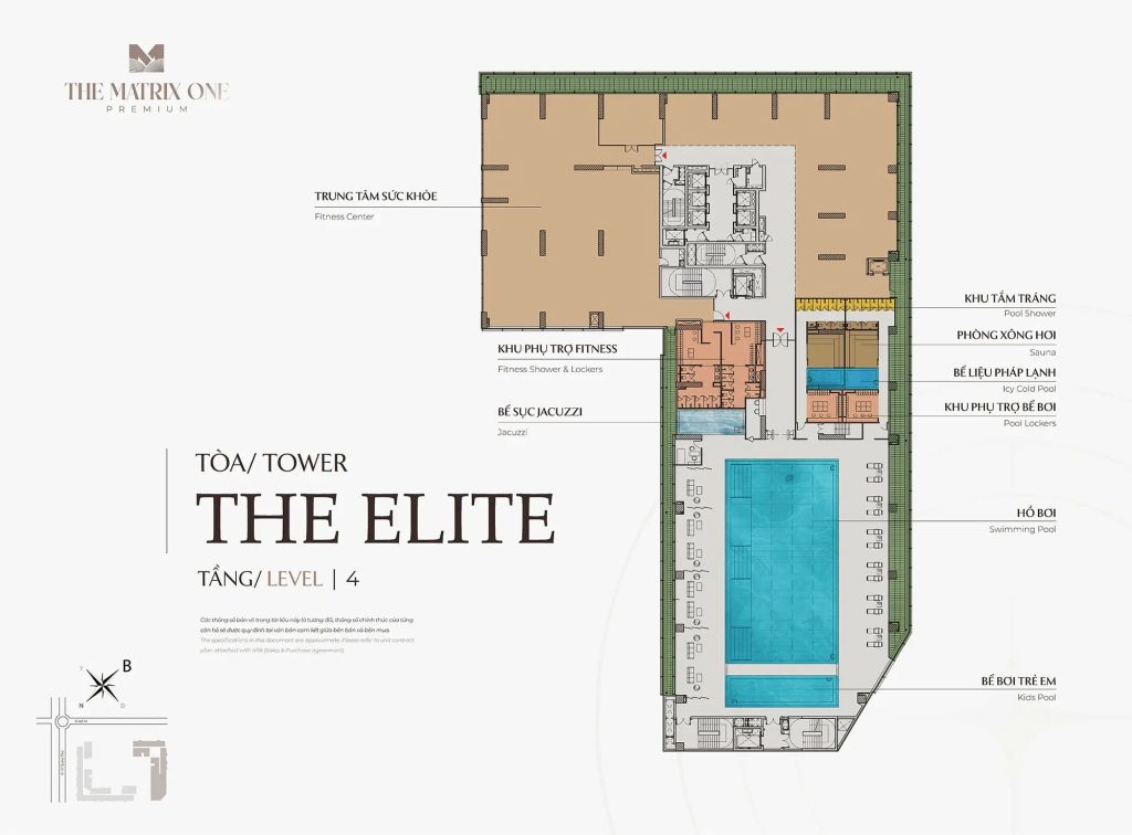 Mặt bằng The Matrix One Premium - Chủ đầu tư MIK Group 7 Mặt bằng điển hình Tầng 4 - Tòa The Elite