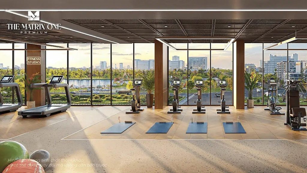 Tiện ích The Matrix One Premium - Chủ đầu tư MIK Group 5 Phòng gym The Matrix One Premium với đầy đủ thiết bị tập luyện chuyên nghiệp